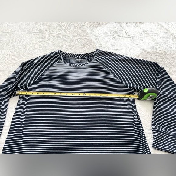 LANDS END PJs NAVY AND WHITE STRIPES PAJAMA SET, MEDIUM, SO SOFT, WOMENS - Picture 5 of 8